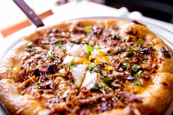Birroteca signature dishes Duck Duck Goose PizzaCacio e PepeBrussels Sprouts with Pancetta
